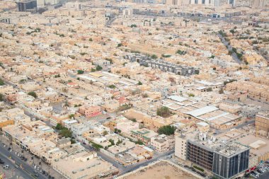 RIYADH - 29 Şubat 2016 Riyad, Suudi Arabistan 'da Riyad şehir merkezindeki hava görüntüsü. 