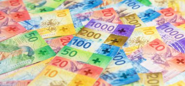 Yeni İsviçre banknotlarının koleksiyonu (2017-2019 yıllarında yayınlandı))