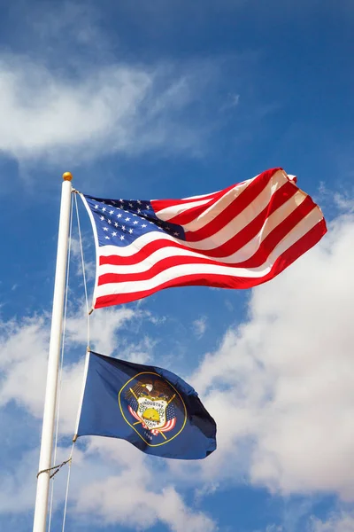 Flag United States Blue Sky — Stock Photo, Image