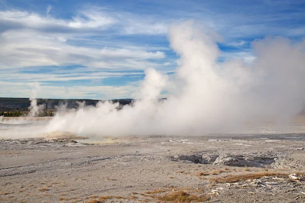 Eruzione Geyser Nel Parco Nazionale Yellowstone Usa — Foto Stock