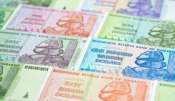 Banknotes Zimbabwe Hyperinflation — Stock Photo, Image