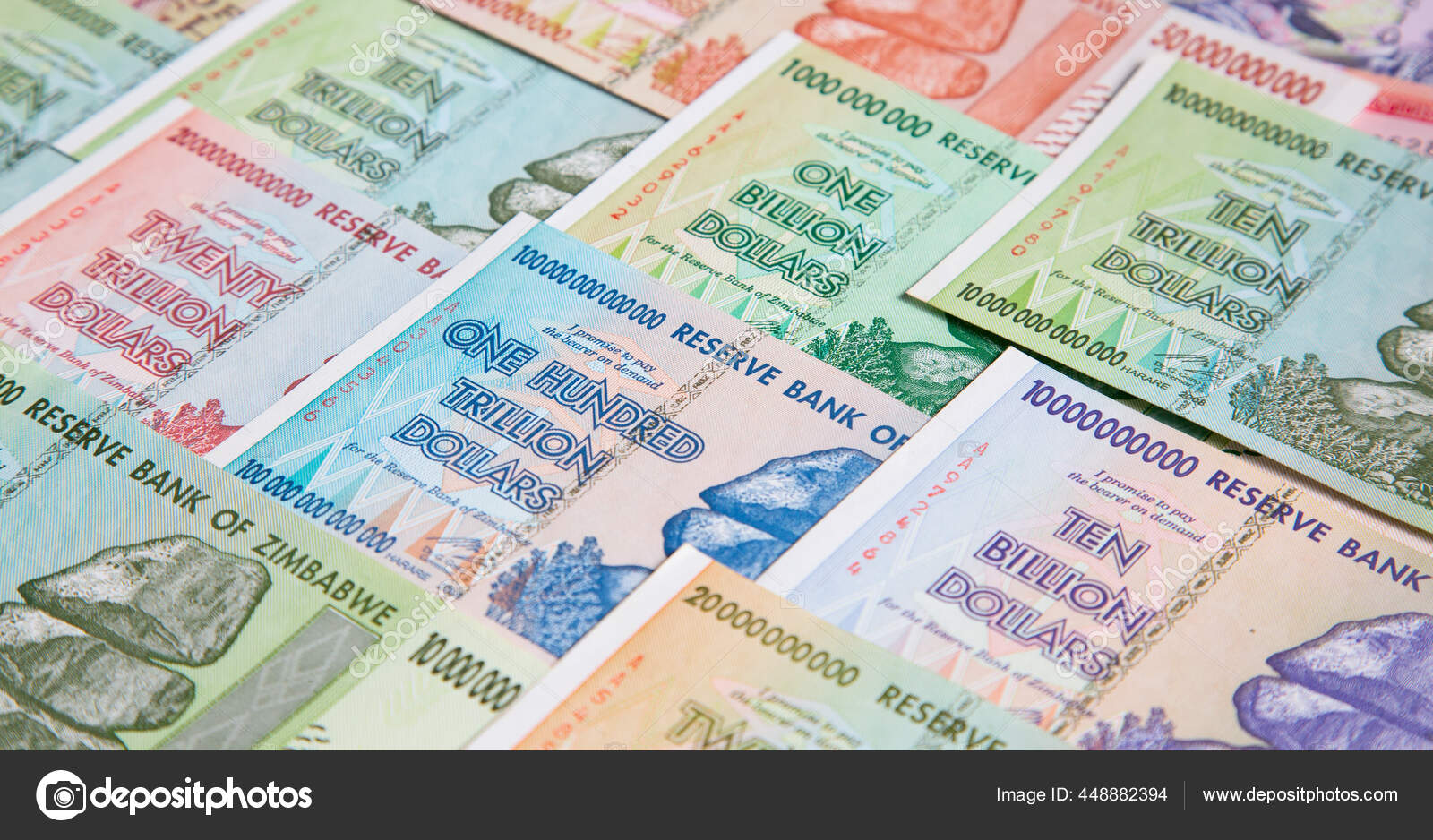 Banknotes Zimbabwe Hyperinflation Stock Photo by ©swisshippo 448882394