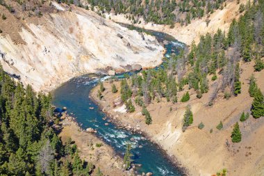 Yellowstone Ulusal Parkı, Wyoming, ABD 'deki Calcite yayları