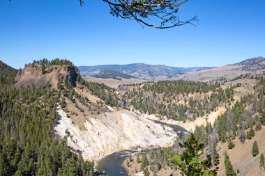 Yellowstone Ulusal Parkı, Wyoming, ABD 'deki Calcite yayları