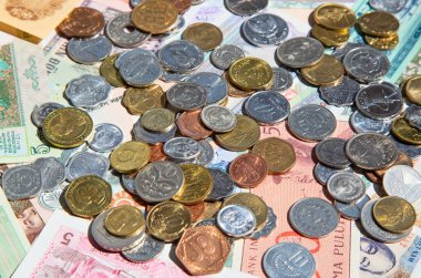 Dolaşan eski paraların koleksiyonu