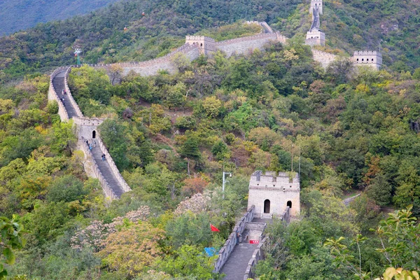 Famosa Gran Muralla China Sección Mutianyu Ubicada Cerca Ciudad Beijing —  Fotos de Stock