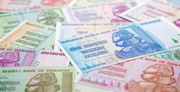 Banknotes Zimbabwe Hyperinflation — Stock Photo, Image