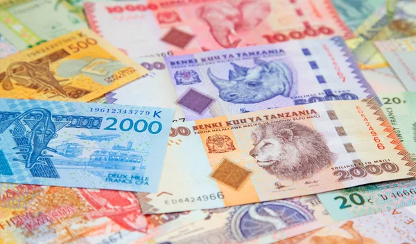 Variety African Banknotes — Stock Photo, Image