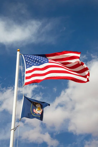 Flag United States Blue Sky — Stock Photo, Image