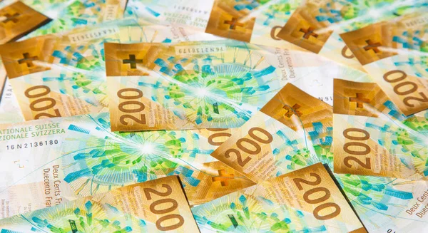 スイス1000フラン紙幣のコレクション スイス国立銀行 Snb が発行する1000フラン紙幣は 世界で最も価値のある銀行券の1つです 現在の銀行券1000枚は1995年以降スイスで流通している — ストック写真