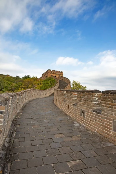 Famous Great Wall China Section Mutianyu Located Nearby Beijing City — Stock Photo, Image