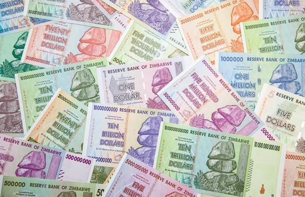 Banknotes Zimbabwe Hyperinflation — Stock Photo, Image