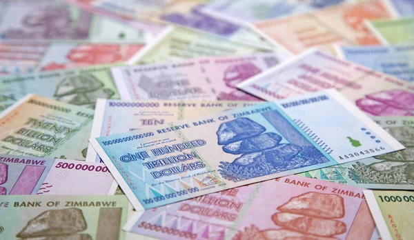 Banknotes Zimbabwe Hyperinflation — Stock Photo, Image