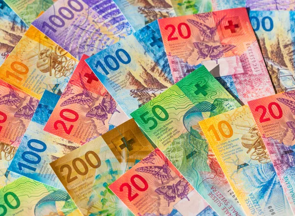 Yeni Sviçre Banknotlarının Koleksiyonu 2017 2019 Yıllarında Yayınlandı — Stok fotoğraf