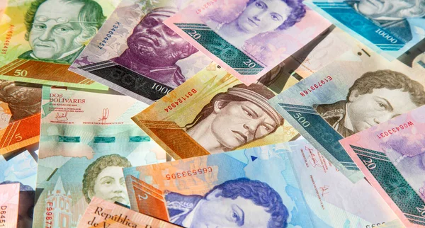 Venezuela Nın Çeşitli Banknotları — Stok fotoğraf