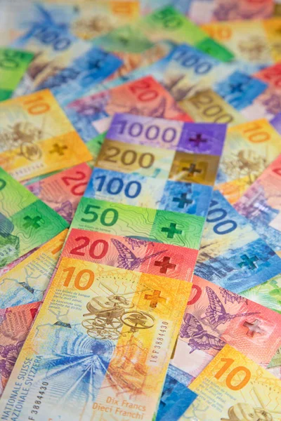Raccolta Delle Nuove Banconote Svizzere Emesse Nel 2017 2019 — Foto Stock