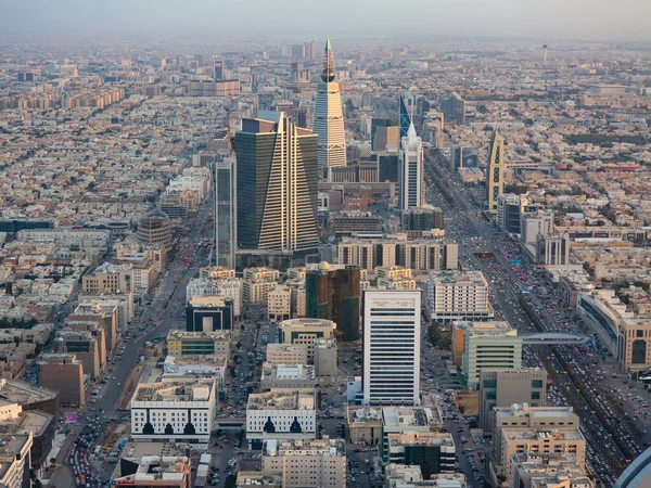 Riyadh Février Vue Aérienne Centre Ville Riyad Février 2016 Riyad — Photo