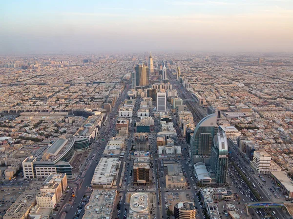 Riyadh Février Vue Aérienne Centre Ville Riyad Février 2016 Riyad — Photo