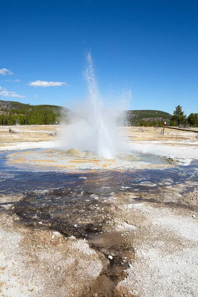 Fekete Homok Gejzír Medence Yellowstone Nemzeti Parkban Usa — Stock Fotó