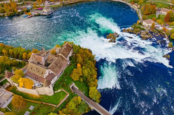 Rheinfall Air Terjun Terbesar Eropa — Stok Foto