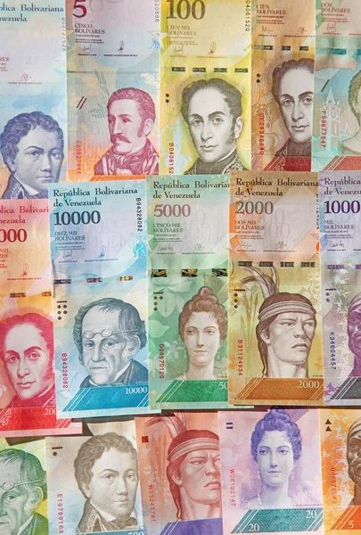 Variedad Billetes Venezuela —  Fotos de Stock