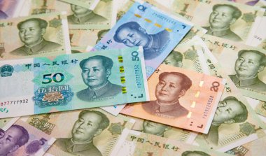 Çin banknotlarının koleksiyonu.