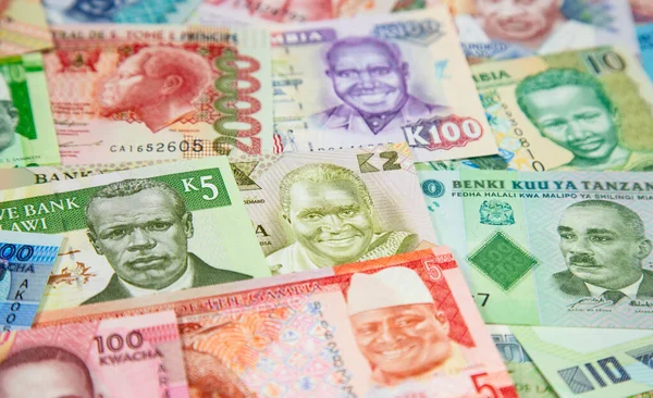 Różnorodność Banknotów Afrykańskich — Zdjęcie stockowe