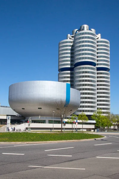 Munich Niemcy Kwietnia 2019 Siedziba Muzeum Słynnego Producenta Samochodów Bmw — Zdjęcie stockowe