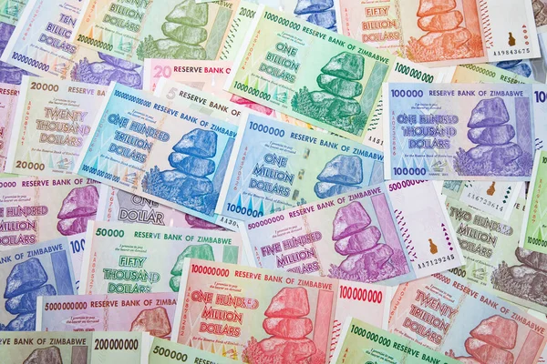 Banknotes Zimbabwe Hyperinflation — Stock Photo, Image