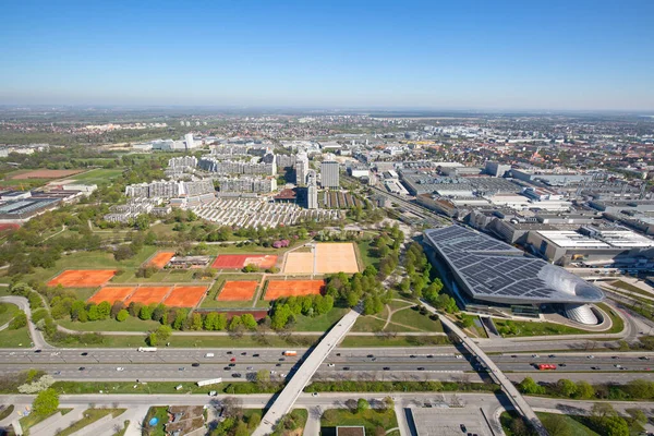 Munich Alemania Abril 2019 Olympiapark Munich Alemania Parque Olímpico Fue — Foto de Stock