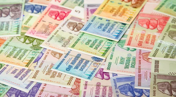 Bankbiljetten Van Zimbabwe Hyperinflatie — Stockfoto