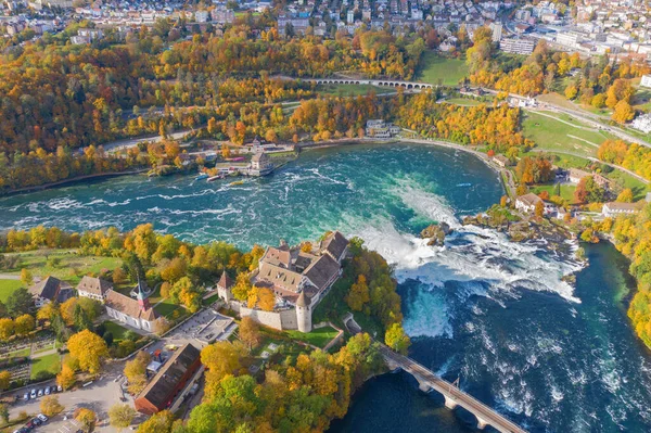 Rheinfall Europas Största Vattenfall — Stockfoto