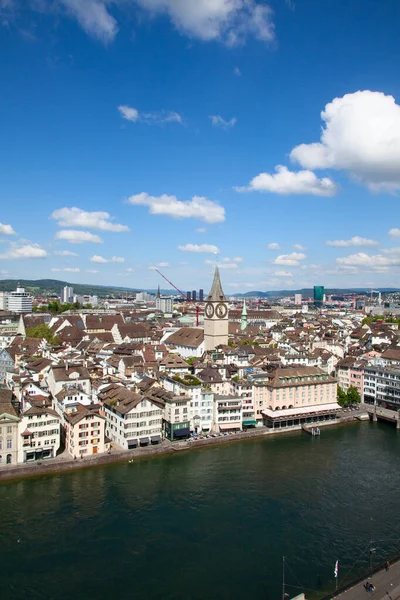 Centro Cultural Financiero Suiza Zúrich Hermosa Ciudad Río Limmat —  Fotos de Stock