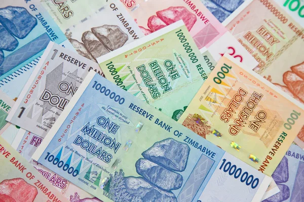 Billetes Zimbabwe Después Hiperinflación — Foto de Stock