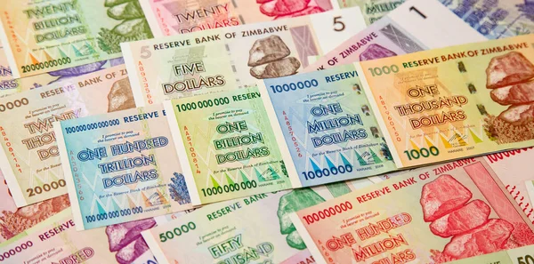 Banknotes Zimbabwe Hyperinflation — Stock Photo, Image