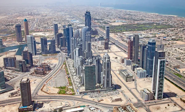 Vue Aérienne Centre Ville Dubai Dubaï Est Grande Ville Des — Photo