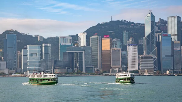 Hong Kong Abril Ferry Estrella Del Norte Saliendo Del Muelle — Foto de Stock