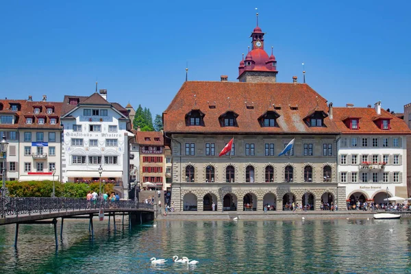 Luzern Czerwca Widok Historyczne Centrum Miasta Luzern Dniu Czerwca 2015 — Zdjęcie stockowe