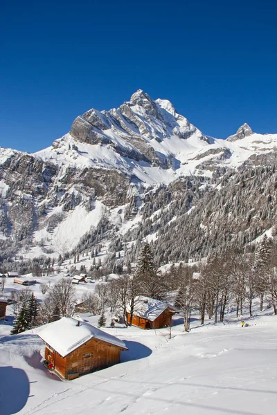 Zima Szwajcarskich Alpach Szwajcaria — Zdjęcie stockowe