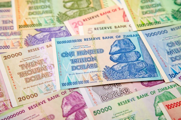 Banknotes Zimbabwe Hyperinflation — Stock Photo, Image