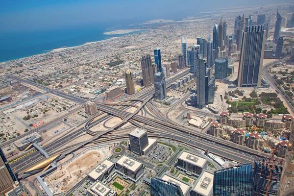 Вид Воздуха Центр Дубая Дубай Крупнейший Город Объединенных Арабских Эмиратов — стоковое фото