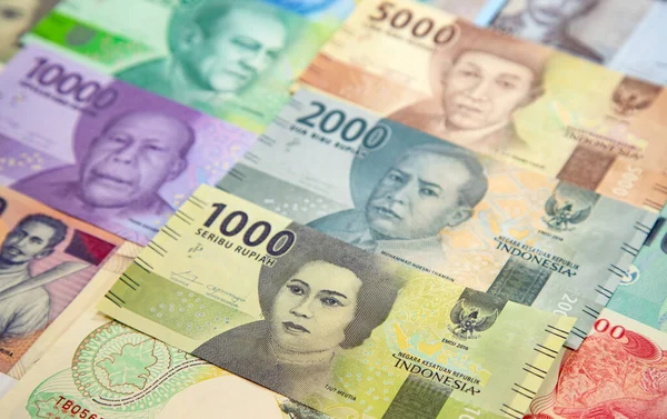 Endonezya Rupia Banknotlarının Koleksiyonu — Stok fotoğraf