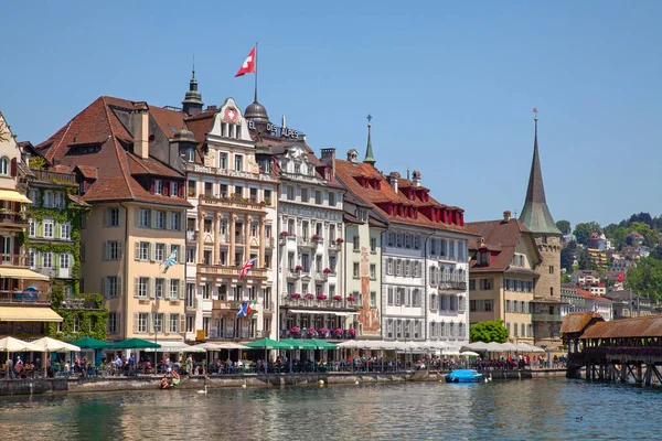 Luzern Giugno Veduta Del Centro Storico Della Città Lucerna Giugno — Foto Stock