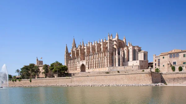 Main Cathedral Palma Mallorca City Spain Stock Picture