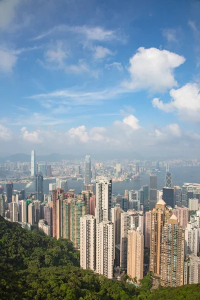 Hong Kong Aprile Vista Dal Picco Victoria Aprile 2017 Hong — Foto Stock