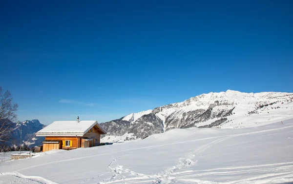 Hiver Dans Les Alpes Suisses Village Arvenbuel Près Amden Canton — Photo