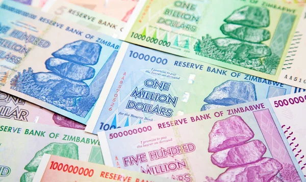 Banknoten Von Simbabwe Nach Hyperinflation — Stockfoto