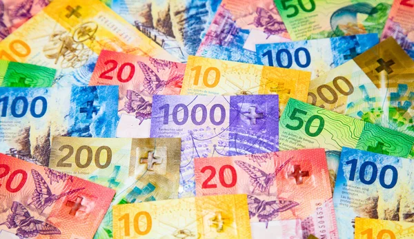 Sammlung Der Neuen Schweizer Banknoten Ausgegeben Den Jahren 2017 2020 — Stockfoto