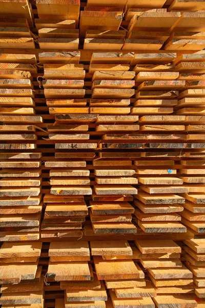 Stack New Wooden Studs Lumber Yard — Stock Photo, Image