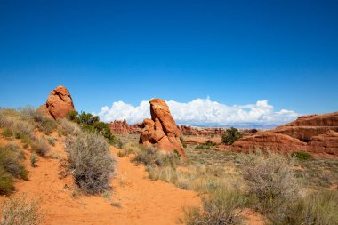 Arches Ulusal Parkı manzaraları, Utah, ABD
